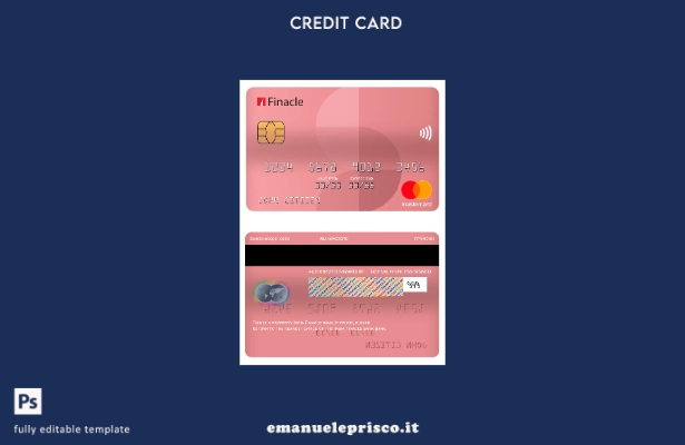 modello di carta mastercard bancaria India Finacle in stile verificato